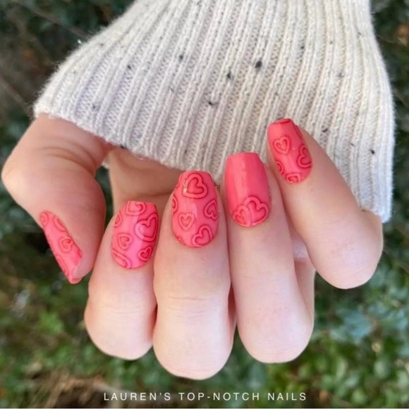 *Retired* Color Street: Heartthrob | Valentine’s Day Coral Pink Heart Love - Picture 6 of 13